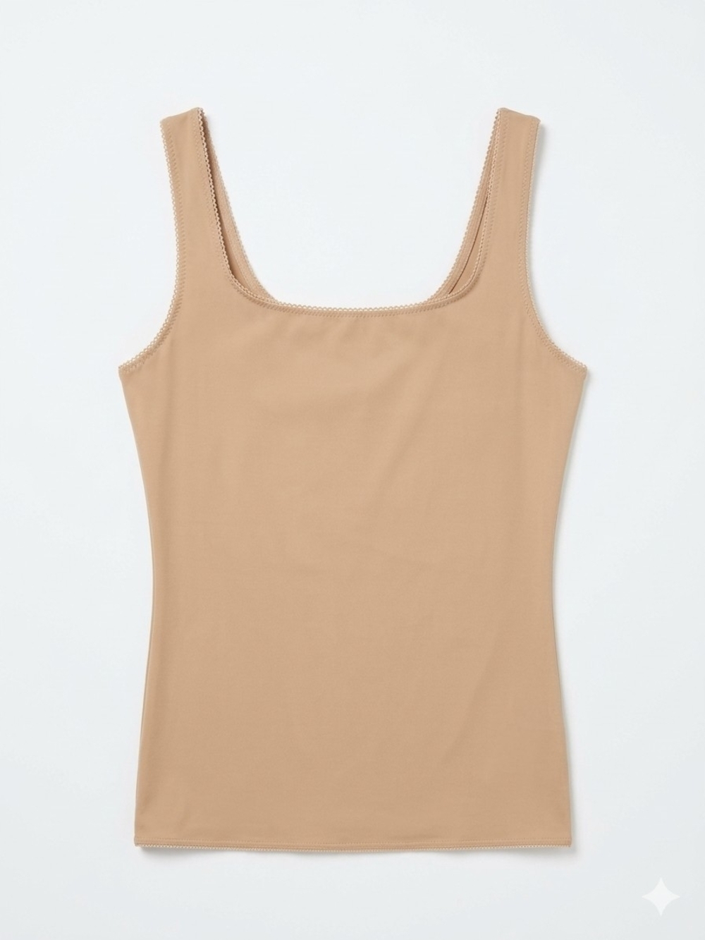 Flexees Scoop Neck Tank Top in Beige